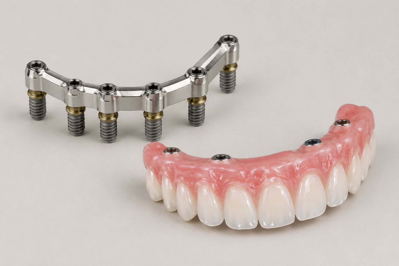 Híbrida o Barra CAD/CAM sobre implantes